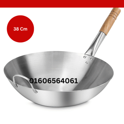 5. প্রিমিয়াম কোয়ালিটির কড়াই কাঠের হাতল সিস্টেম-38 CM